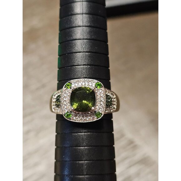 925 Emerald Ring Size 12 - 7.48g - Picture 1 of 5